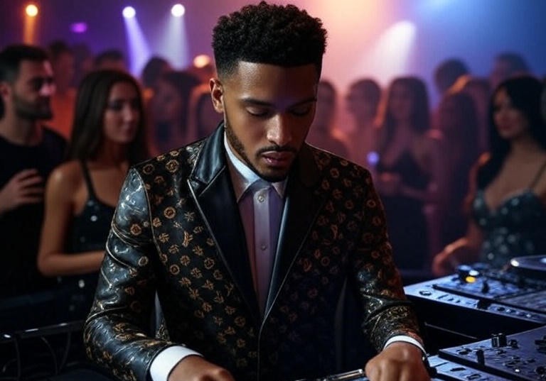 DJ spinning tracks at a high-end venue